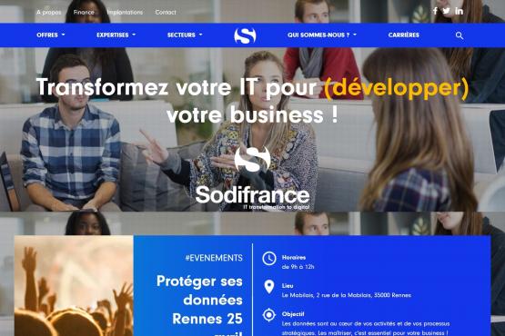 Développement du site en Drupal sodifrance.fr, à Nantes